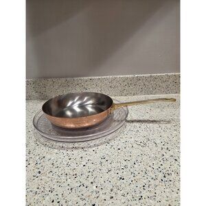 Paul Revere 1801 Limited 8" Open Fry Saute Pan Copper With Brass Handle